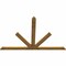 Ekena Millwork Saratoga Rough Sawn Timber Gable Bracket, Western Red Cedar, 108"W x 72"H x 2"D x 6"F, 16/12 Pitch GBW108X72X0206SAR00RWR - alternate 5